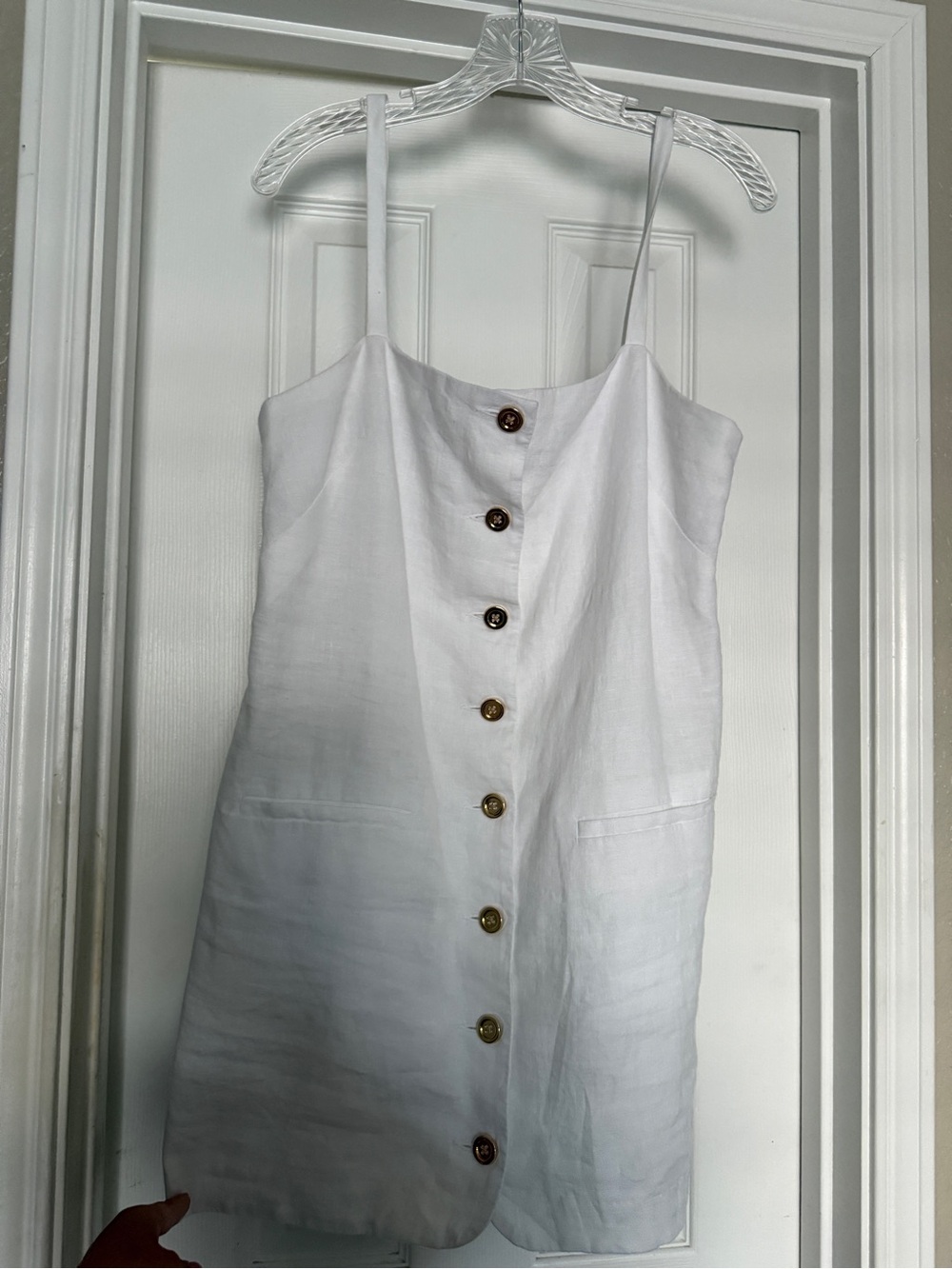 J Crew Claudia Linen Dress in White - Picture 3 of 5